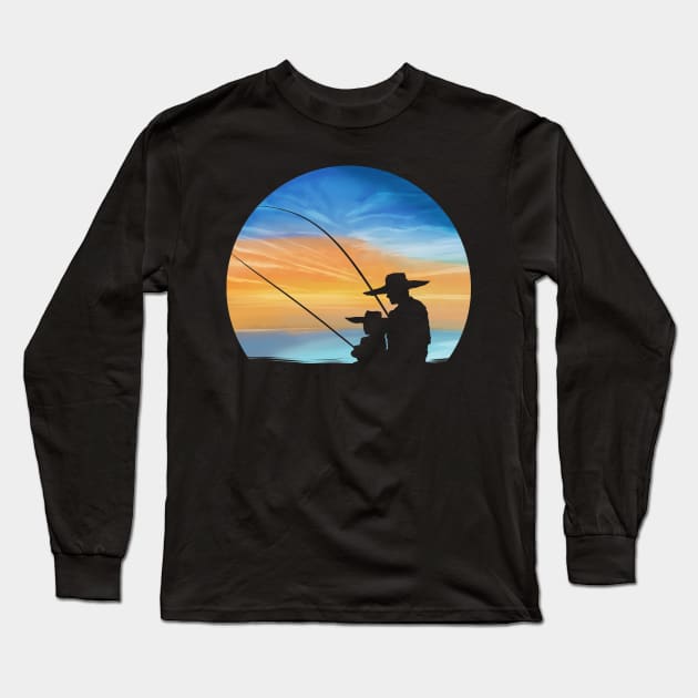 Fishing together - Father and Son Long Sleeve T-Shirt by SinBle